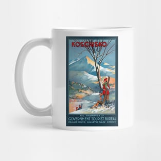 Vintage Travel Poster Kosciusko Australia Mug